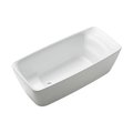 Toto Bath Tub, 66.9375 in L, 31.5 in W, Gloss White, Galaline Reinforced Marble PJY1724PWEU#GW